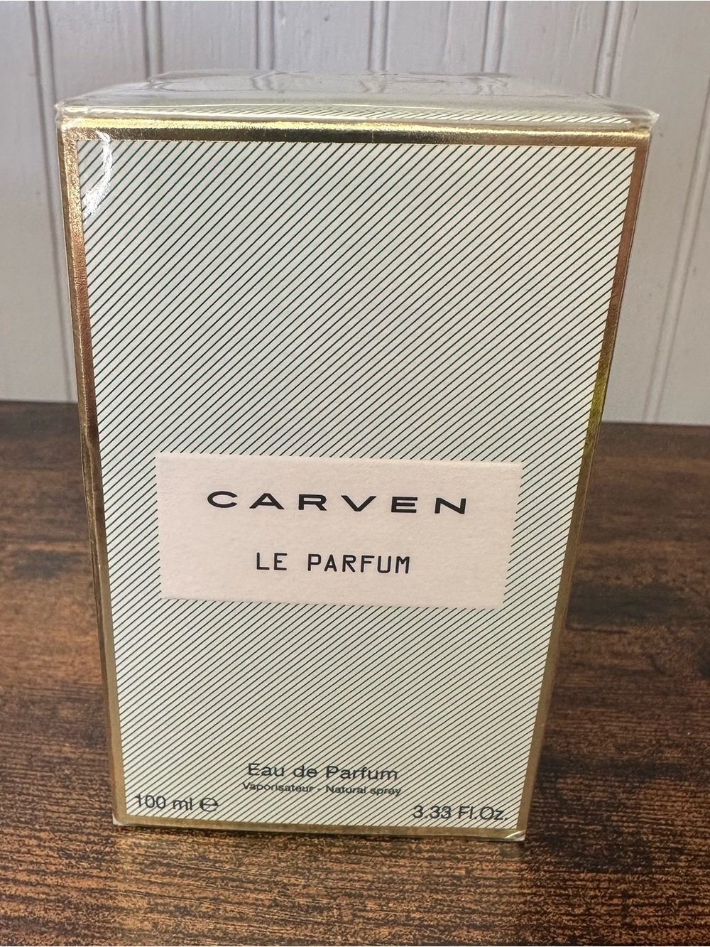 Carven Le Parfum Box in Cream and Gold Trim 3.33fl oz